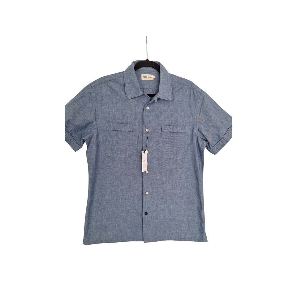 Taylor Stitch The Tulum Blue Chambray Short Sleeve Shirt Mens M 40 2103TBC40